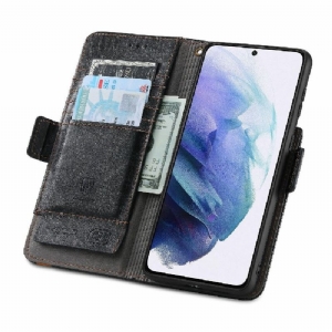 Lederhüllen Für Samsung Galaxy S21 5G Schutzhülle Flip Case Flip-geschäft