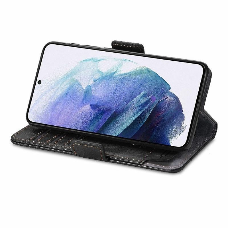 Lederhüllen Für Samsung Galaxy S21 5G Schutzhülle Flip Case Flip-geschäft