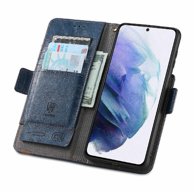 Lederhüllen Für Samsung Galaxy S21 5G Schutzhülle Flip Case Flip-geschäft