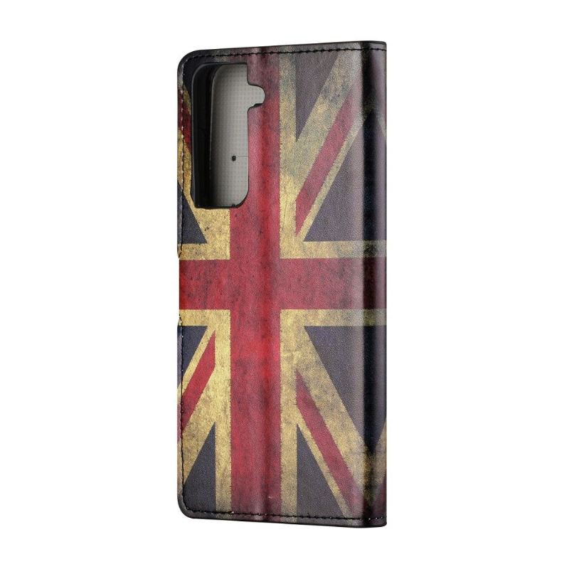 Lederhüllen Für Samsung Galaxy S21 5G Vintage Englische Flagge