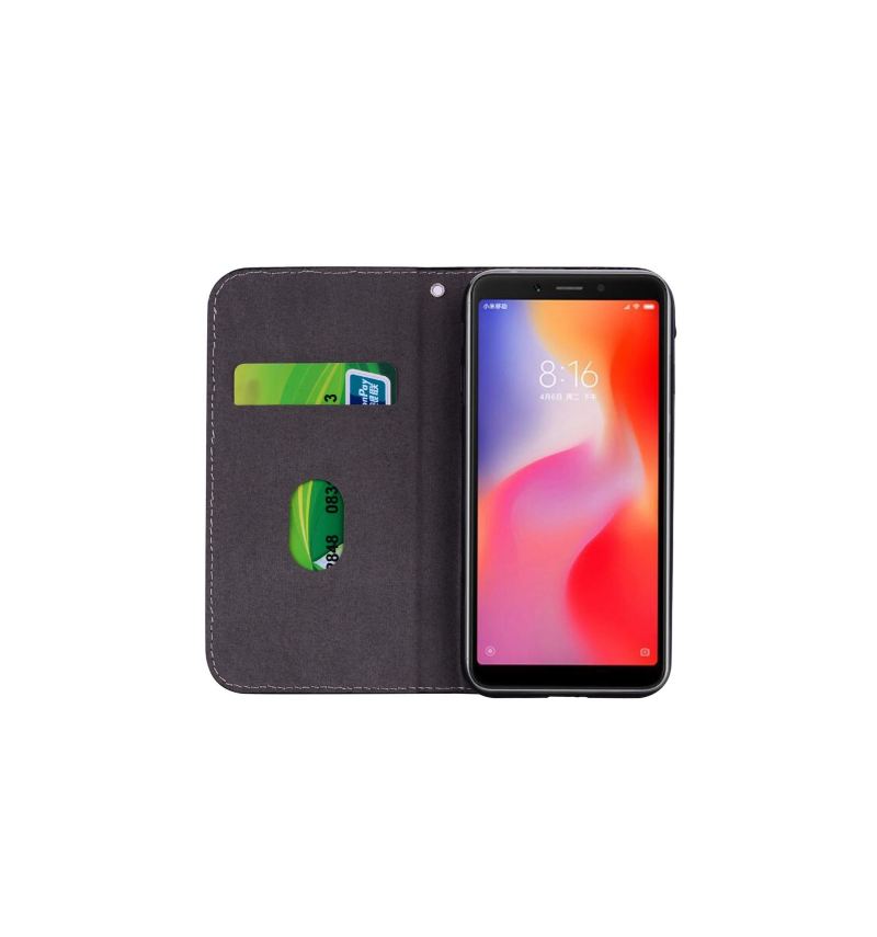 Case Für Xiaomi Redmi 6 Luxuriöser Croco-kartenhalter