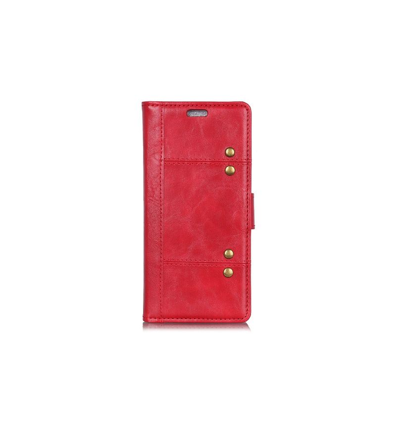 Case Für Xiaomi Redmi 6 Schutzhülle Premium-leder Mit Nieten