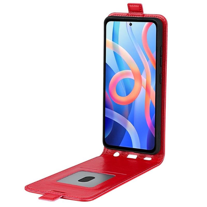 Flip Case Für Poco M4 Pro 5G Flip Case Vertikales Kunstleder