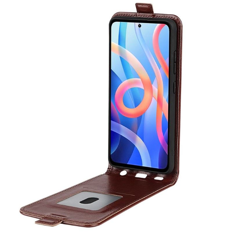 Flip Case Für Poco M4 Pro 5G Flip Case Vertikales Kunstleder