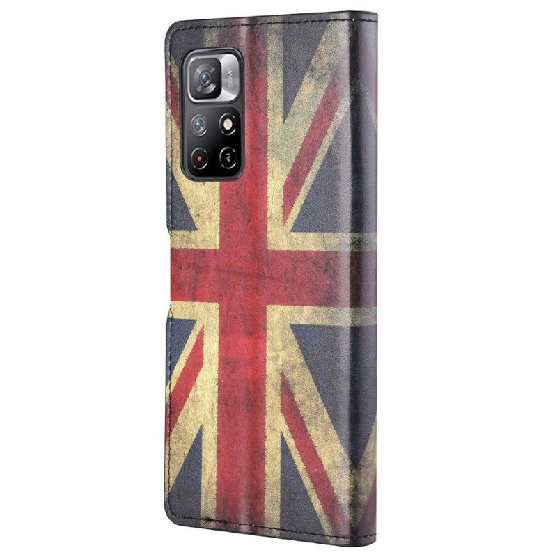 Flip Case Für Poco M4 Pro 5G Vintage Englische Flagge