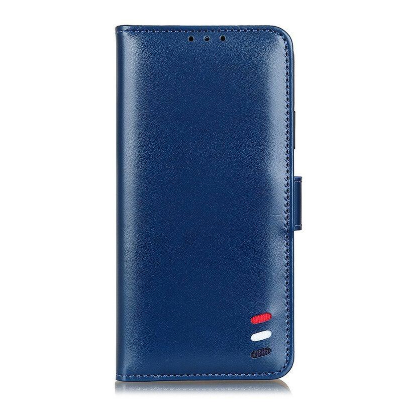 Flip Case Für Samsung Galaxy A52 4G / A52 5G / A52s 5G Dreifarbiger Ledereffekt