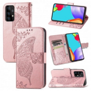 Flip Case Für Samsung Galaxy A52 4G / A52 5G / A52s 5G Halbe Schmetterlinge