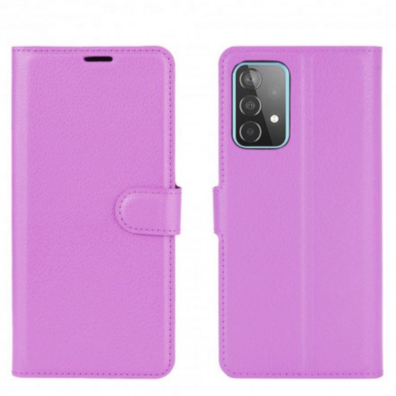 Flip Case Für Samsung Galaxy A52 4G / A52 5G / A52s 5G Klassische Litschi