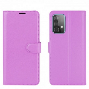 Flip Case Für Samsung Galaxy A52 4G / A52 5G / A52s 5G Klassische Litschi