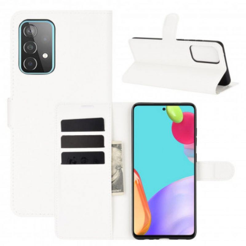 Flip Case Für Samsung Galaxy A52 4G / A52 5G / A52s 5G Klassische Litschi