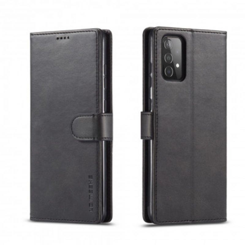 Flip Case Für Samsung Galaxy A52 4G / A52 5G / A52s 5G Lc.imeeke Ledereffekt