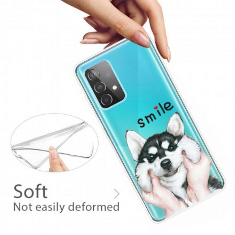 Handyhülle Für Samsung Galaxy A52 4G / A52 5G / A52s 5G Lächle Hund