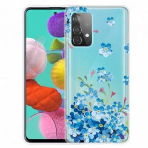 Hülle Für Samsung Galaxy A52 4G / A52 5G / A52s 5G Blaue Blumen