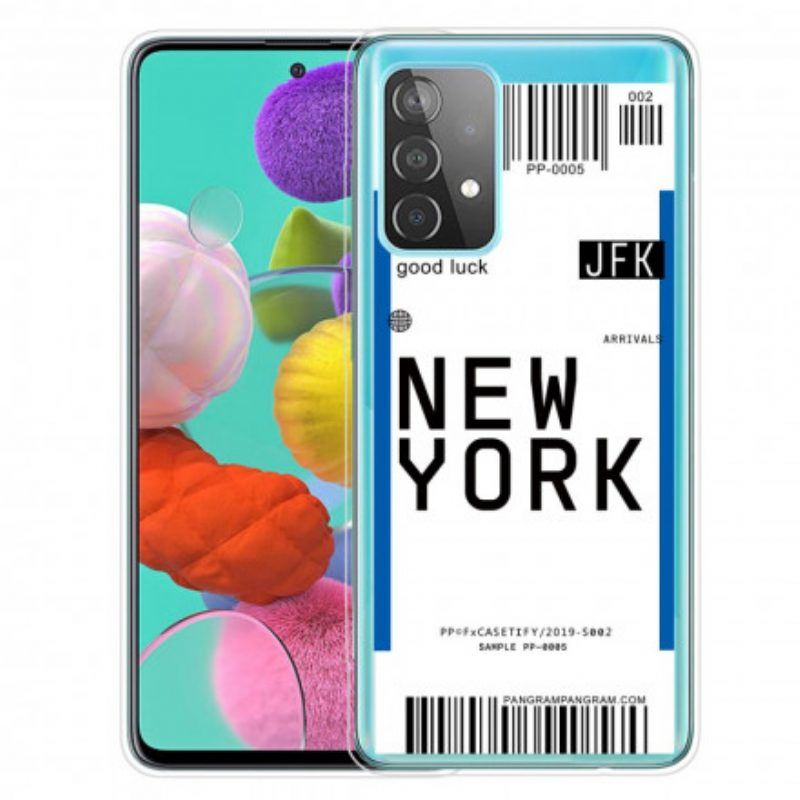 Hülle Für Samsung Galaxy A52 4G / A52 5G / A52s 5G Bordkarte Nach New York