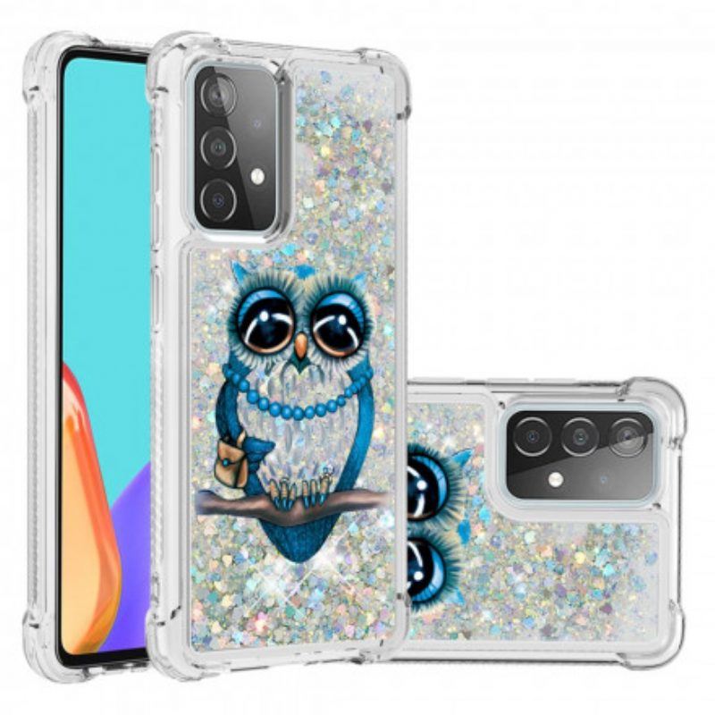 Hülle Für Samsung Galaxy A52 4G / A52 5G / A52s 5G Miss Owl Pailletten