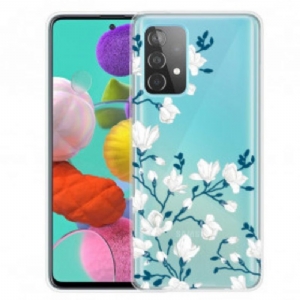 Hülle Für Samsung Galaxy A52 4G / A52 5G / A52s 5G Weiße Blumen