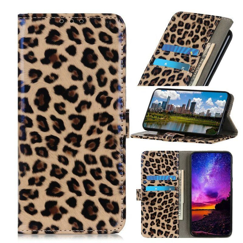 Lederhüllen Für Samsung Galaxy A52 4G / A52 5G / A52s 5G Einfacher Leopard