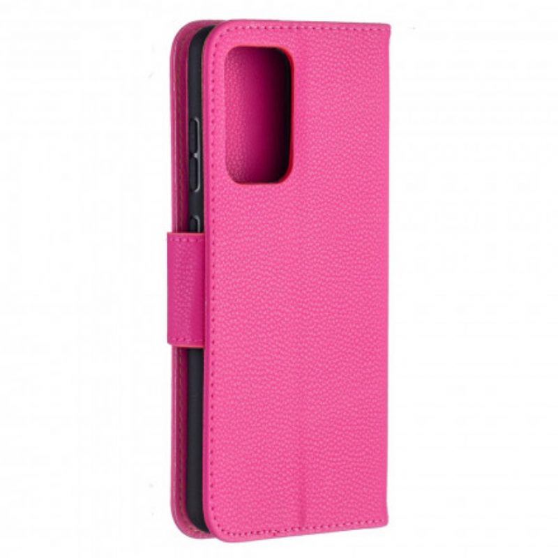 Lederhüllen Für Samsung Galaxy A52 4G / A52 5G / A52s 5G Flip Case Lychee Rabat Oblique