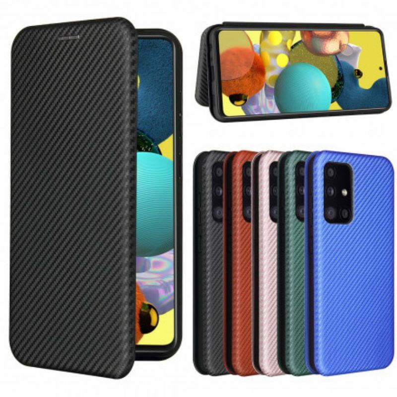 Schutzhülle Für Samsung Galaxy A52 4G / A52 5G / A52s 5G Flip Case Kohlefaser