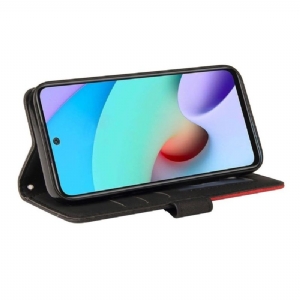 Flip Case Für Xiaomi Redmi 10 Bicolor Künstlerisch