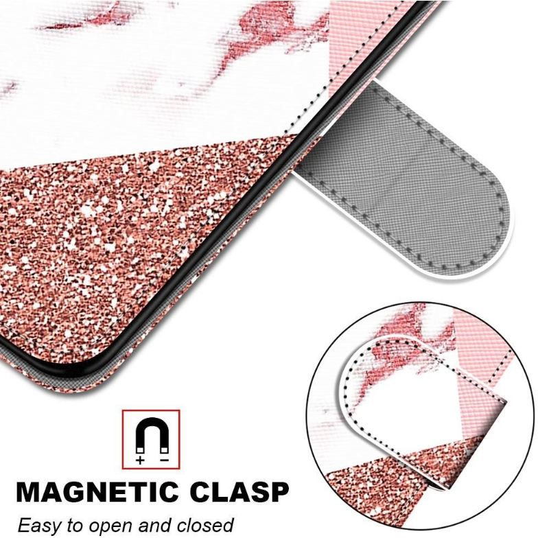 Flip Case Für Xiaomi Redmi 10 Glitter Marmor