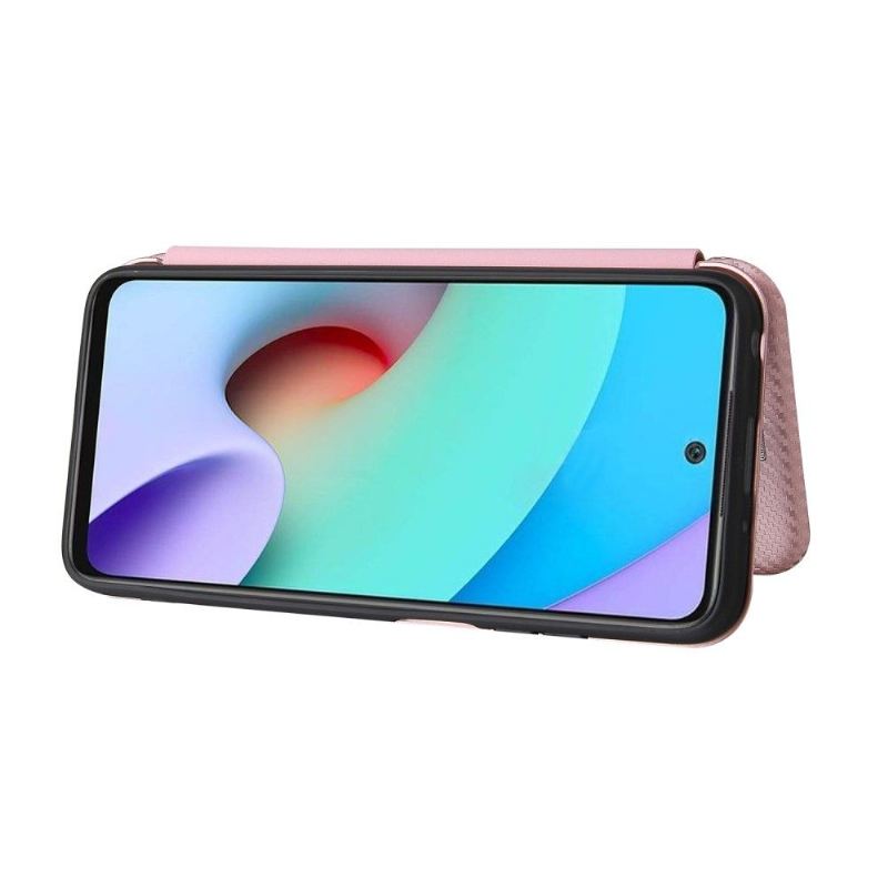 Flip Case Für Xiaomi Redmi 10 Kohlefaser-kunstleder