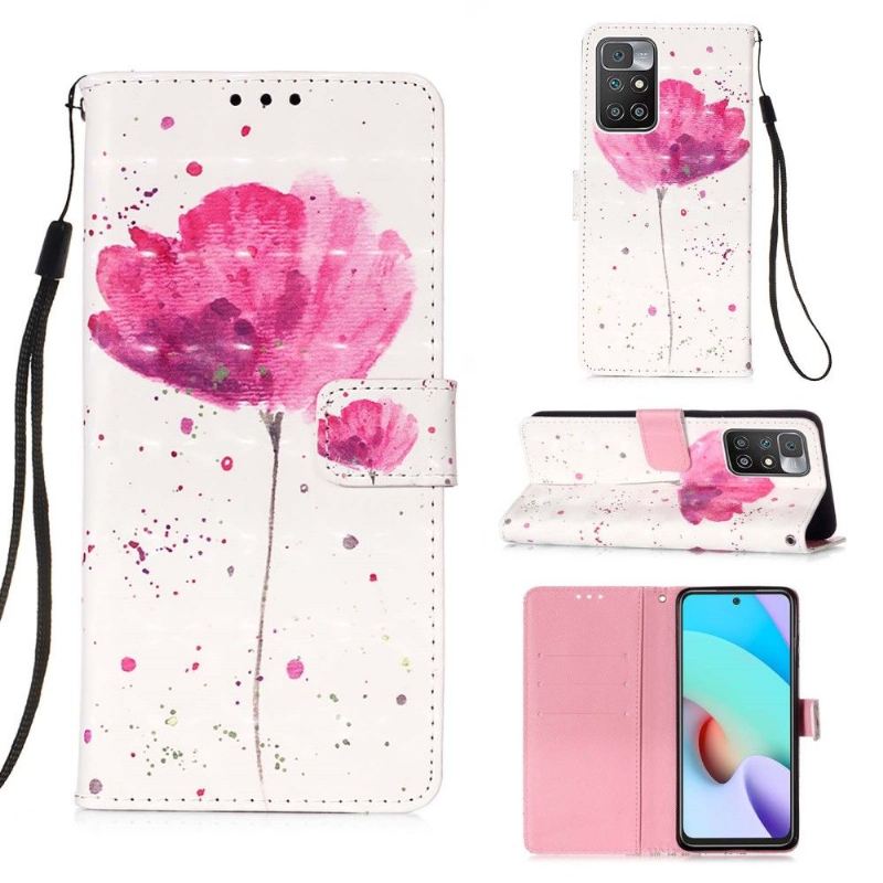 Lederhüllen Für Xiaomi Redmi 10 Aquarell Blume