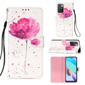 Lederhüllen Für Xiaomi Redmi 10 Aquarell Blume