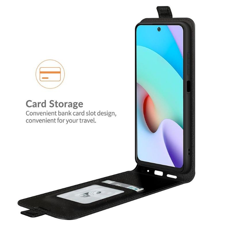 Lederhüllen Für Xiaomi Redmi 10 Flip Case Vertikales Kunstleder