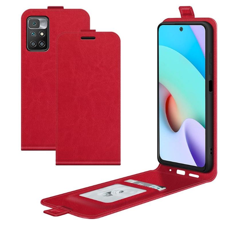 Lederhüllen Für Xiaomi Redmi 10 Flip Case Vertikales Kunstleder