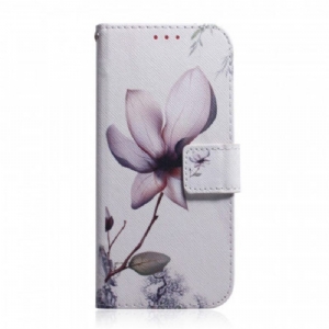 Flip Case Für Honor 50 Lite Blume Staubiges Rosa