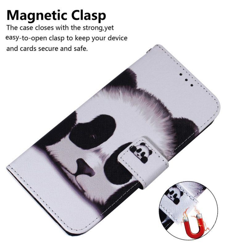 Flip Case Für Honor 50 Lite Panda-gesicht