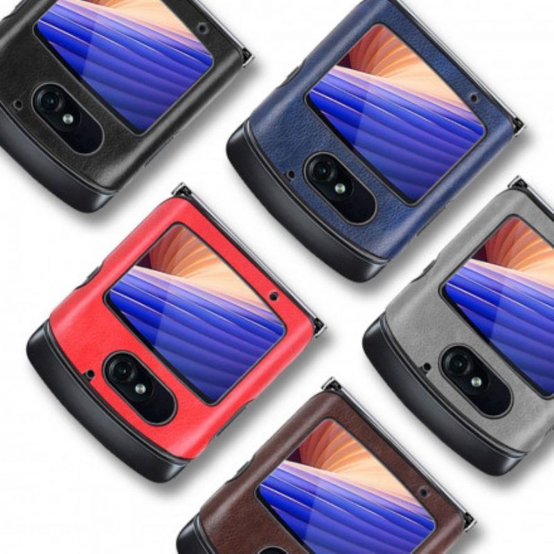 Handyhülle Für Motorola Razr 5G Litschi-kunstleder