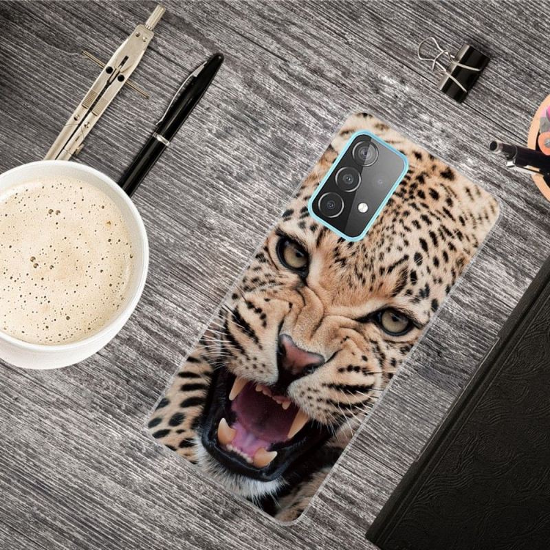 Handyhülle Für Samsung Galaxy A32 4G Leopard Brüllt