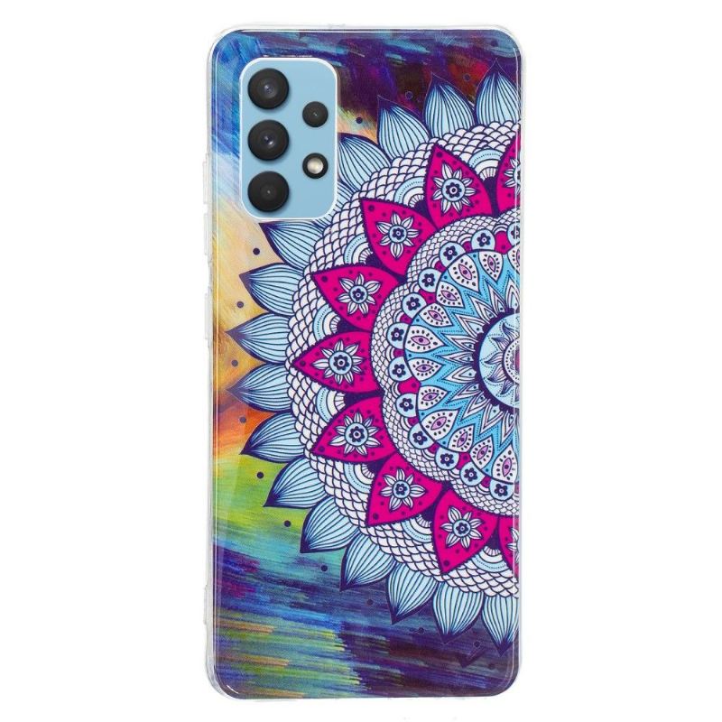 Handyhülle Für Samsung Galaxy A32 4G Leuchtendes Buntes Mandala