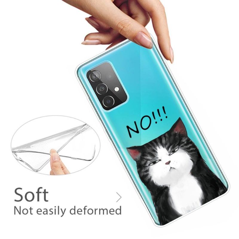 Handyhülle Für Samsung Galaxy A32 4G Nein!!! Katze