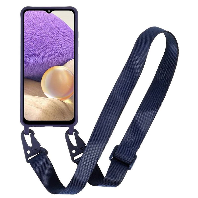 Handyhülle Für Samsung Galaxy A32 4G Schutzhülle Schutz Mit Lanyard