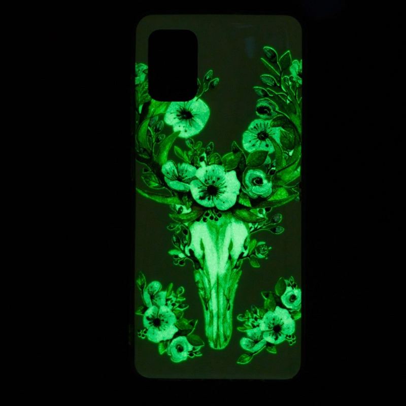 Hülle Für Samsung Galaxy A32 4G Leuchtender Hirsch Und Blumen