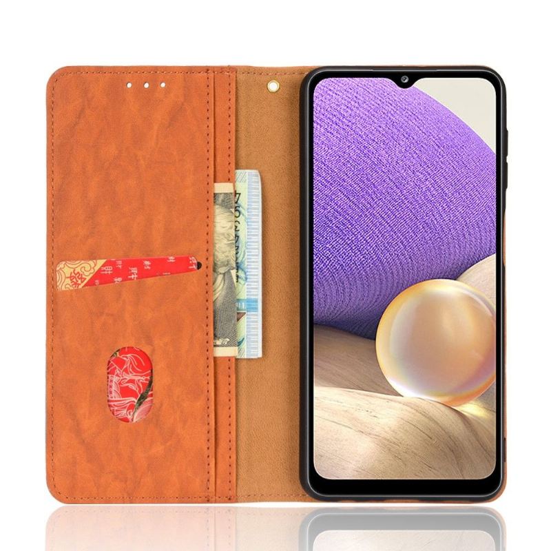 Lederhüllen Für Samsung Galaxy A32 4G Flip Case Retro Kunstleder