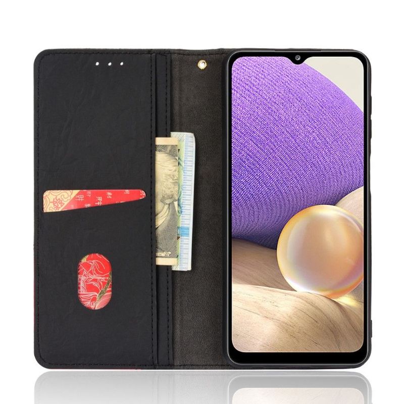 Lederhüllen Für Samsung Galaxy A32 4G Flip Case Retro Kunstleder