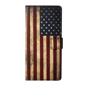 Lederhüllen Für Samsung Galaxy A32 4G Vintage Amerikanische Flagge