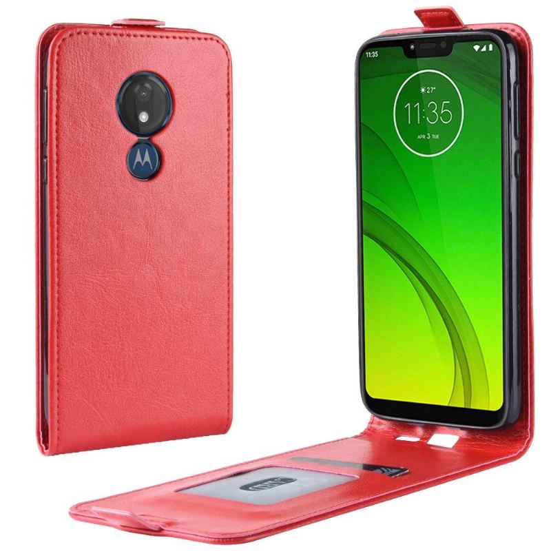 Case Für Motorola Moto G7 Power Flip Case Vertikales Kunstleder