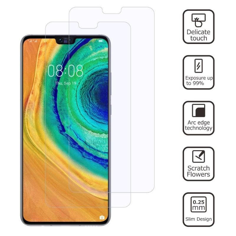 Huawei Mate 30 - Packung Mit 2 Gehärteten Glasfolien