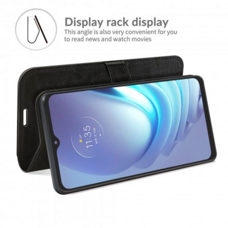 Flip Case Für Moto G50 Designer-ledereffekt