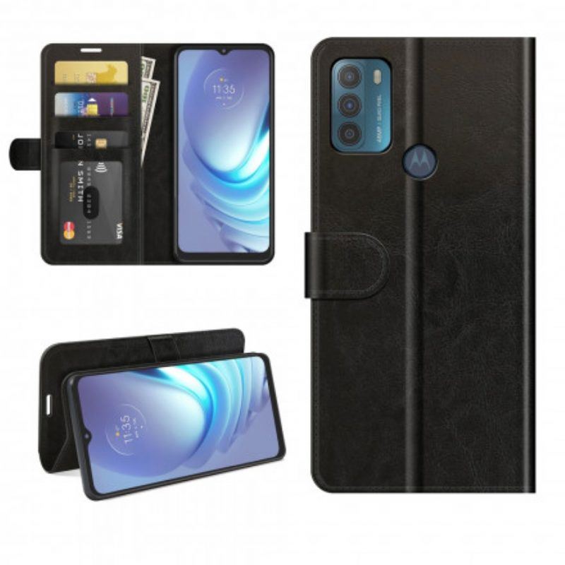 Flip Case Für Moto G50 Designer-ledereffekt