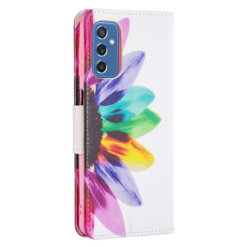 Flip Case Für Samsung Galaxy M52 5G Farbige Blütenblätter