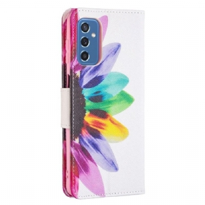 Flip Case Für Samsung Galaxy M52 5G Farbige Blütenblätter