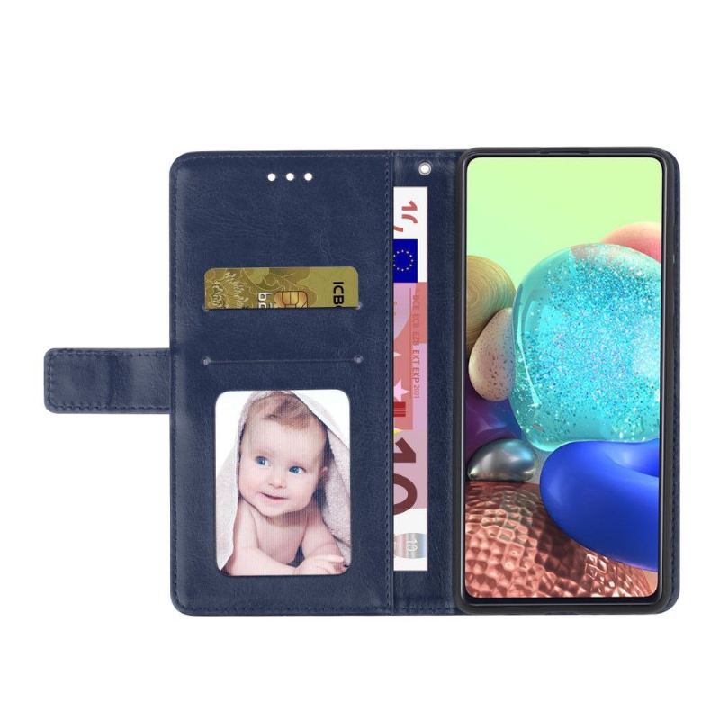 Flip Case Für Samsung Galaxy M52 5G Y-linien Ledereffekt