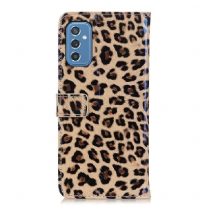 Lederhüllen Für Samsung Galaxy M52 5G Kunstleder Im Leoparden-stil