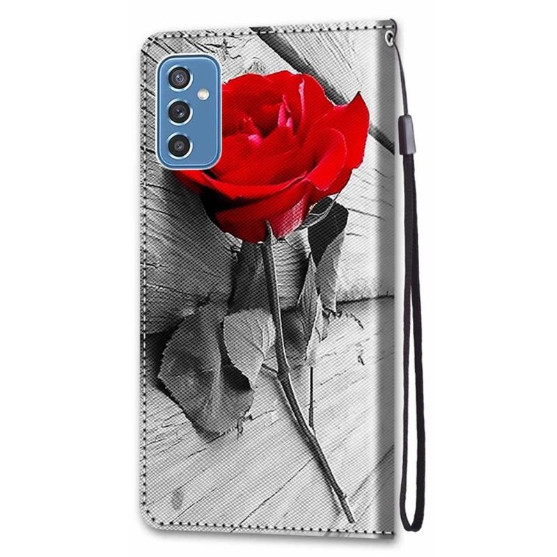 Lederhüllen Für Samsung Galaxy M52 5G Rosenrot